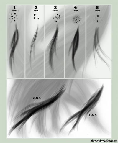 Кисти для рисования волос