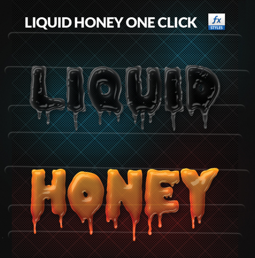 Стиль текста жидкий мед (Liquid Honey – ASL & PSD Styles)