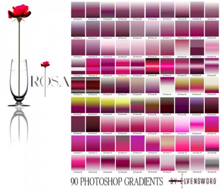 Градиенты для Фотошопа: Rose Gradients