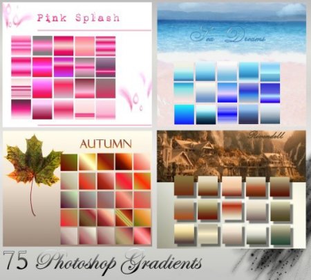 Набор градиенты для Фотошопа: 4 Gradient Sets