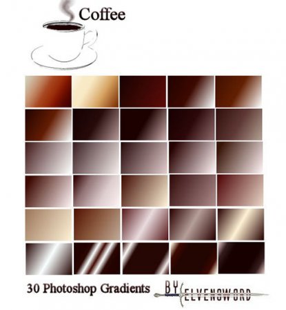 Кофейные градиенты для Фотошопа: Coffee Gradients